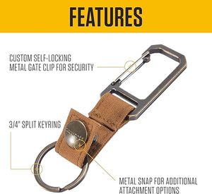 Llavero Personalizado Unisex para Adultos, Resistente, con Anillo de Seguridad de Metal y Nailon para Llaves de Coche/Hogar - Product Image 3