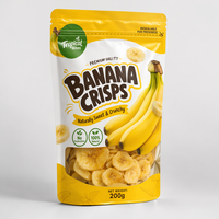 Sachet personnalisé scellé dos/milieu pour chips de banane et plantain, pop-corn et snacks, film mylar aluminium