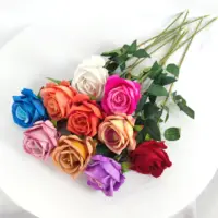 YIWAN Amazon-زهور صناعية من الحرير المخملي الصغيرة, زهور رخيصة للمنزل ، زهور زينة لحفلات الزفاف ، تخفيضات هائلة
