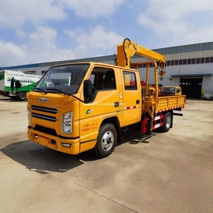 Grúa hidráulica telescópica de 2, 3.2 y 4 toneladas montada en <span class=keywords><strong>camión</strong></span> de carga JMC 4x2 de doble cabina - Product Image 3