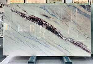 Dalle de marbre blanc <span class=keywords><strong>Cartier</strong></span> pour mur d'accentuation de luxe et plan de travail de cuisine - Product Image 2
