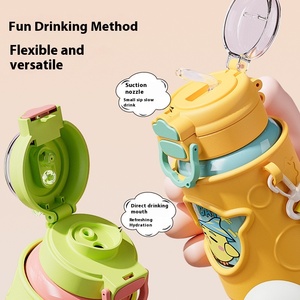 Tasse thermos en acier inoxydable 316 pour enfants avec lanière cadeau d'étudiant portable de dessin animé de gros <span class=keywords><strong>ventre</strong></span> pour les étudiants - Product Image 3