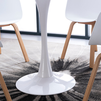 Table de conférence ronde laquée blanche de style nordique moderne pour hôtel et bureau