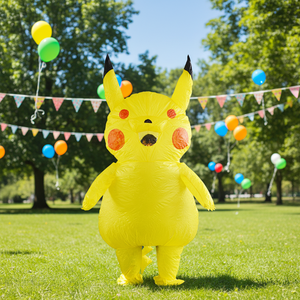 <span class=keywords><strong>Disfraz</strong></span> Inflable de <span class=keywords><strong>Pikachu</strong></span> para Adultos, Apto para Alturas de 1.5-2m, Ideal para Navidad, Cosplay, Fiestas, Espectáculos y Bailes de Máscaras - Product Image 1