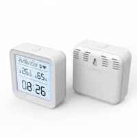 Sensor Suhu Kelembaban Tuya Zigbee WiFi, Higrometer Termometer Detektor, Ukuran Layar <2 inci, Kontrol Jarak Jauh Smart Life untuk Rumah