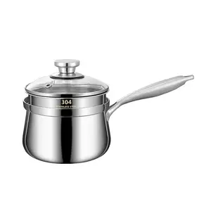 tiny design boilers handle grip pots and pans Mirror polished cooking pot set