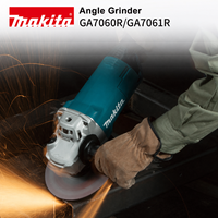Meuleuse d'angle électrique professionnelle Makita GA7060 GA7061 2200W 180mm robuste avec interrupteur coulissant 8500 tr/min pour meulage et découpe