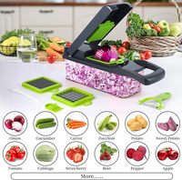 Amz – coupe-légumes multifonctionnel 12 en 1, cuisine, Mandoline, trancheur de légumes, oignon, hachoir