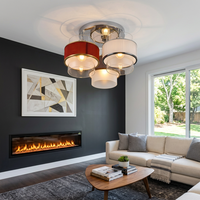 Lustre de plafond rond en verre de luxe moderne JACKSUN, style rétro simple, pour salon, E27