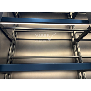 Estilo italiano Pared de vidrio Restaurante Whisky Mostrador Bar Bodega Gabinete Exhibición de metal Estante de vino - Product Image 6