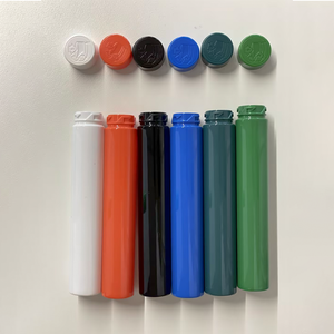 Custom Pre 10ml PET Child Resistant Roll Tube CBD Bottle with Smooth side PP CR lug Cap plug Sealed