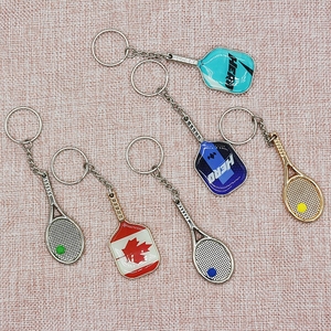 Mini balles de padel colorées porte-clés Fitness <span class=keywords><strong>babolat</strong></span> cadeau silencieux musculation personnalisé bricolage métal padel jouet points compteur porte-clés - Product Image 4