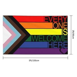 Drapeaux arc-en-ciel LGBTQ en polyester personnalisés de 3 x 5 pieds, drapeau de la fierté gay, bannière de la fierté - Product Image 2