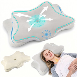 M Ergonomic Memory Foam <b>Neck</b> <b>Pillow</b> Butterfly Shape Multi Color Breathable <b>Orthopedic</b> Sleep Support for Cervical Stress Relief - Product Image 1