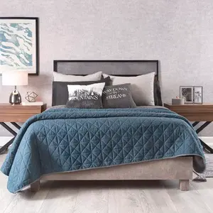 Edredón Doble Cobalt de 220x235 cm, Acolchado, de Poliéster, Reversible, para las Cuatro Estaciones - Product Image 3
