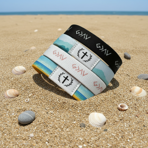 Pulseras Jacquard Personalizadas con Motivos Religiosos en Oferta, Duraderas y Ecológicas para Eventos, Recaudaciones de Fondos de Iglesias y Más - Product Image 3