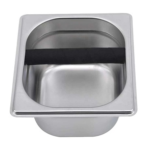 Residue Bucket Grind Waste <strong>Bin</strong> Knocking Bucket Coffee Knock Box Coffee Grounds Container Box Stainless <strong>Steel</strong> Barista Coffee - Product Image 1