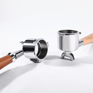 Porte-filtre en acier inoxydable avec poignée en bois pour machine à expresso, panier filtrant de 58mm, couleur unie, style simple - Product Image 2