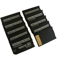 Adaptateur double capacité SD pour TF vers Memory Stick pour PSP2000 MS Pro Duo et console PSP1000