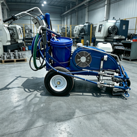 Machine de marquage de lignes de terrain à poussée manuelle avec réservoir de 6 L pour l'utilisation sur les projets de marquage de moyenne taille