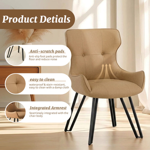 Chaise de salle à manger contemporaine en cuir PU <span class=keywords><strong>italien</strong></span>, finition chromée, écologique, durable, portable, pour la maison, le bureau, l'hôtel - Product Image 4