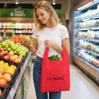 Sac de courses personnalisé avec logo, écologique, en tissu non tissé recyclable
