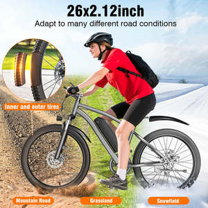 Bicicleta Eléctrica Todoterreno con Motor sin Escobillas de 350W, Certificada, 36V 7.8AH, Cuadro de Acero de Alto Carbono, 7 Velocidades, 50-60km, Envío Gratuito en EE. UU. - Product Image 2