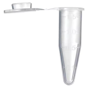 1.5/0.5ml Round Bottom <strong>Centrifuge</strong> Tubes w Attached Caps Clear White Test Tube Holder - Product Image 3