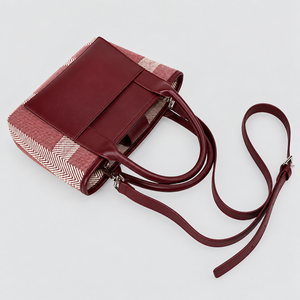 Bolsos de Mano Personalizados de Lujo para Mujer, Pequeños, de Tela de Algodón y Cuero PU, Bolsos de Hombro, Bolsos Cruzados Casuales con Patrón de Letras y Cierre a Presión - Product Image 5
