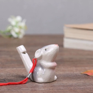 12 estilos de silbatos de cerámica del zodiaco chino, añade agua para hacer sonido chirriante, juguete educativo para niños - Product Image 1
