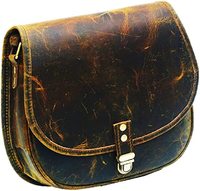 Sac bandoulière vintage en cuir végétalien pour femme, sacoche de taille moyenne avec sangle réglable, style mode