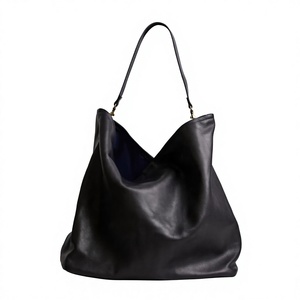 Black 100% Genuine Leather Women's Clutch Bag with Zipper Closure Lightweight & Waterproof Removable Shoulder Strap - Product Image 1