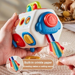 Jouet d'activités sensorielles Montessori pour bébés, cube d'apprentissage précoce pour les tout-petits, pour l'entraînement de la motricité <span class=keywords><strong>fine</strong></span> - Product Image 4