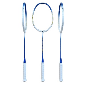 Raquette <span class=keywords><strong>de</strong></span> badminton entièrement en fibre <span class=keywords><strong>de</strong></span> carbone 5U ultralégère pré-cordée 24lbs, manche flexible, raquette d'entraînement pour débutants - Product Image 4