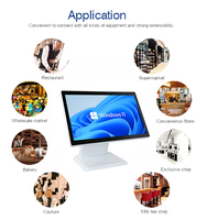 RUINAI Caja Registradora POS con Pantalla Táctil, Tableta Android/Windows Todo en Uno de 17 Pulgadas con Wi-Fi 6, Blanca, 1 Año de Garantía