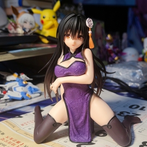 ขายส่ง ฟิกเกอร์อนิเมะ PVC ยูอิ โคเทกาวะ จากเรื่อง LOVE-Ru Darkness ชุดกี่เพ้าสีม่วง ของแท้พร้อมกล่อง ของสะสมตกแต่ง - Product Image 5