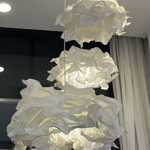 Lampada da Soffitto in Stile Nordico Europeo con <span class=keywords><strong>Paralume</strong></span> a Nuvola Bianca in Carta per Ristorante, Camera da Letto, Hotel, Casa - Product Image 4