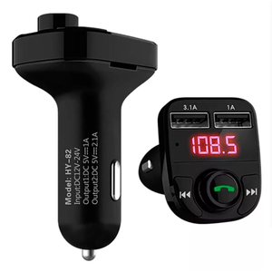 ELE-GATE เครื่องส่งสัญญาณบลูทูธ FM ที่ชาร์จในรถยนต์ 2 USB 3.1A 1.0A พร้อมจอแสดงผล - Product Image 1