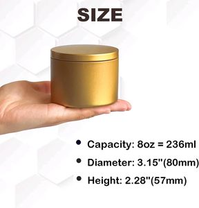 Custom Logo Tinplate Gift/Craft Round <b>Metal</b> Jar Storage <b>Packaging</b> Gold Candle Tin Can for Candy for Candy - Product Image 3