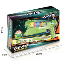 SamToy Jouet électronique en plastique transparent avec engrenages interactifs, pistolet de tir, jouet pistolet projecteur pour enfants