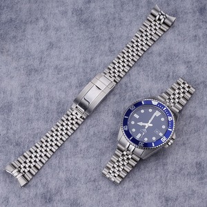 <span class=keywords><strong>Bracelet</strong></span> de <span class=keywords><strong>montre</strong></span> Casio MDV-106 en acier inoxydable, 22 mm, argent massif, courbé, type Jubilee, pour fermoir déployant Oyster, en stock aux États-Unis, sans taxes - Product Image 1