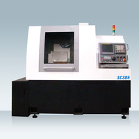 Tour à métaux suisse SM385 pour pièces fines et longues de précision, avec tête coulissante, commande numérique CNC, pour le tournage automatique de petits composants