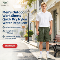 Shorts de travail d'extérieur pour hommes, séchage rapide, en nylon, hydrofuges, longueur genou, poches cargo, toucher frais, décontractés, vente en gros