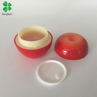 Cosmetica gebruik 30g plastic apple shaped cosmetische pot jar container voor cosmetische huidverzorging crème, fruit vormige crème potjes
