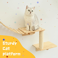 Étagères murales modernes et robustes pour chats, meubles muraux en bois, grands postes à gratter et perchoirs d'escalade pour chats