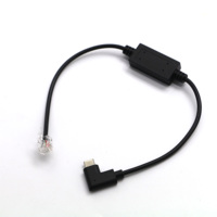 Cable Serial USB Tipo C con Ángulo de 90 Grados a RJ11 RJ12 RS232 para POS, Router, Programación PLC, OEM/ODM FTDI FT232RL