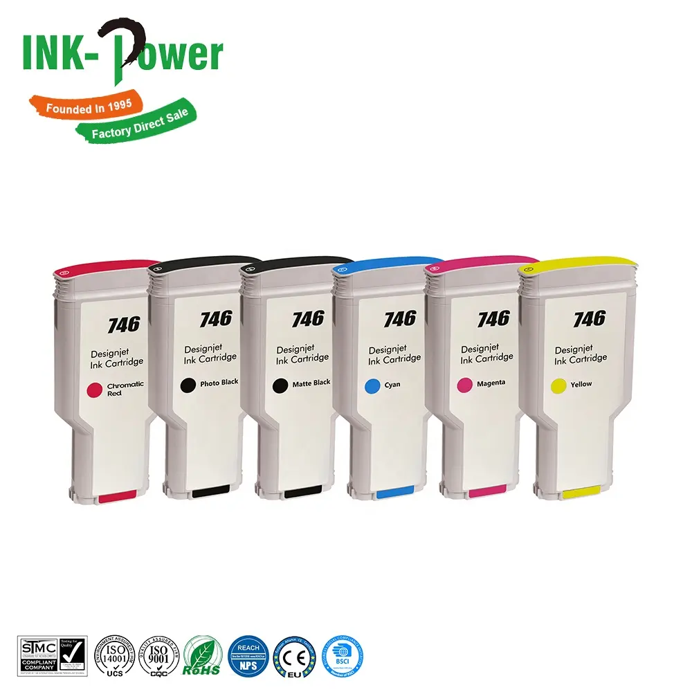 INK-POWER 746 Premium compatibile Tinteiro Color Inkjet Tinta Cartucho cartuccia d'inchiostro per stampante HP HP746 DesignJet Z9 Z6