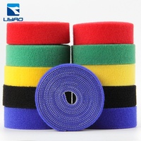 Usine en gros 100% Nylon Double face crochet et boucle sangle multicolore attaches de câble gestion des fils pour la maison/bureau/centre de données