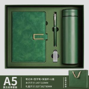 Sets de Regalo de Cuadernos de Piel Sintética PU Corporativos al por Mayor con Botella, Cuaderno de Lujo Personalizable A5, Caja de Regalo con Bolígrafo y USB - Product Image 6