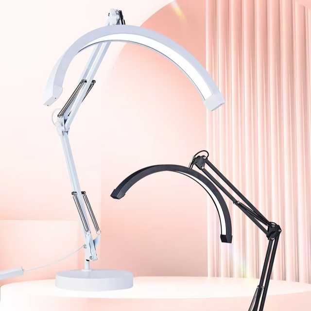 Professional Beauty Floor Lamps Moon Light Half Moon Lamp for Eyelash Extension LED Ring Light Moon Light Lamp for Lashes Tattoo